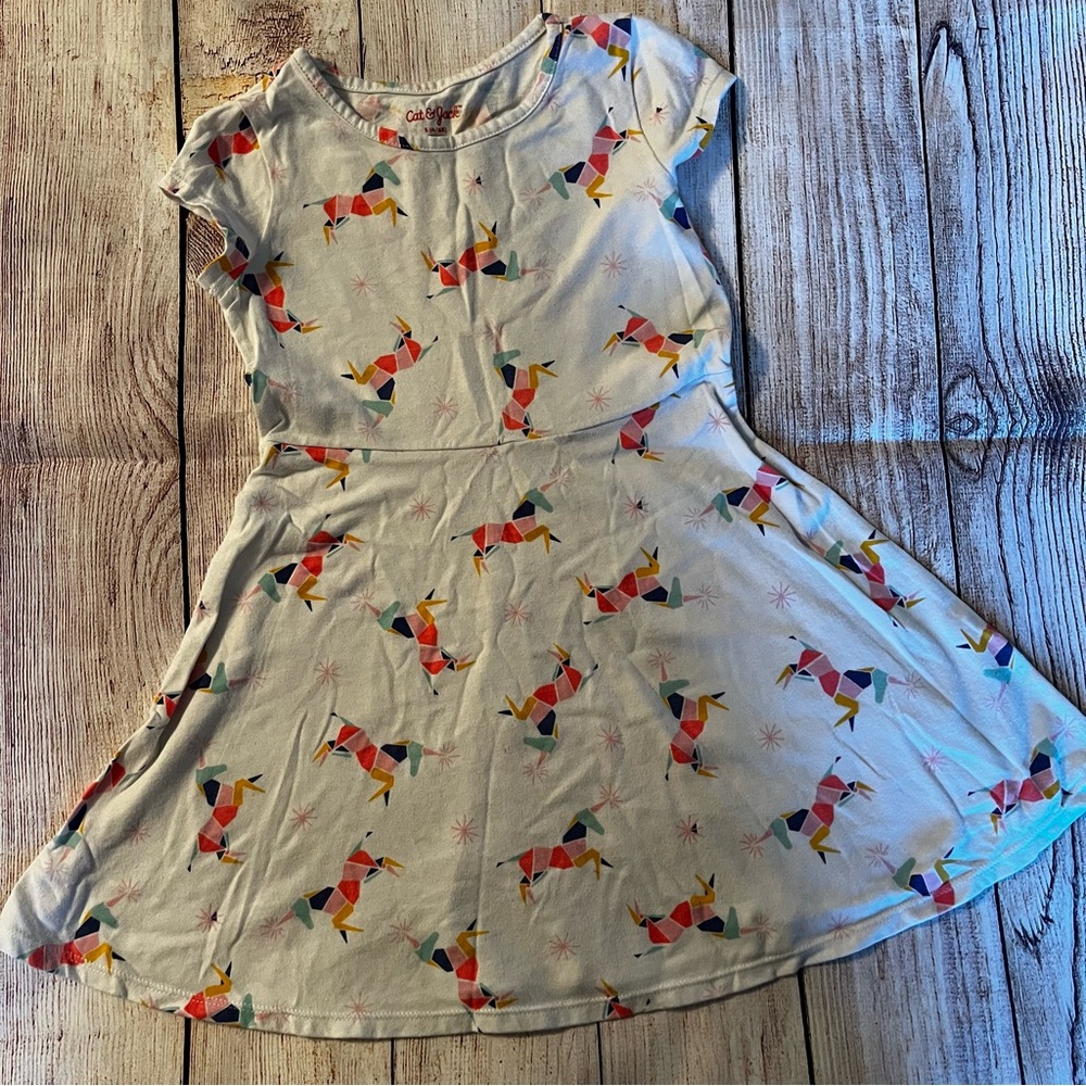 Cat & Jack Unicorn Dress 6/6X Small